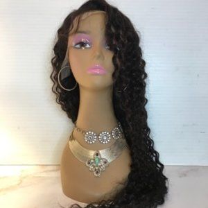 26 inch Natural Black deep wave wig